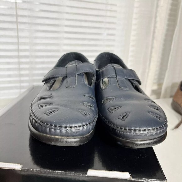 SAS Roamer Womens Size 7.5 Wode Mary Jane‎ Blue Leather Orthopedic Comfort Shoes - Picture 2 of 9